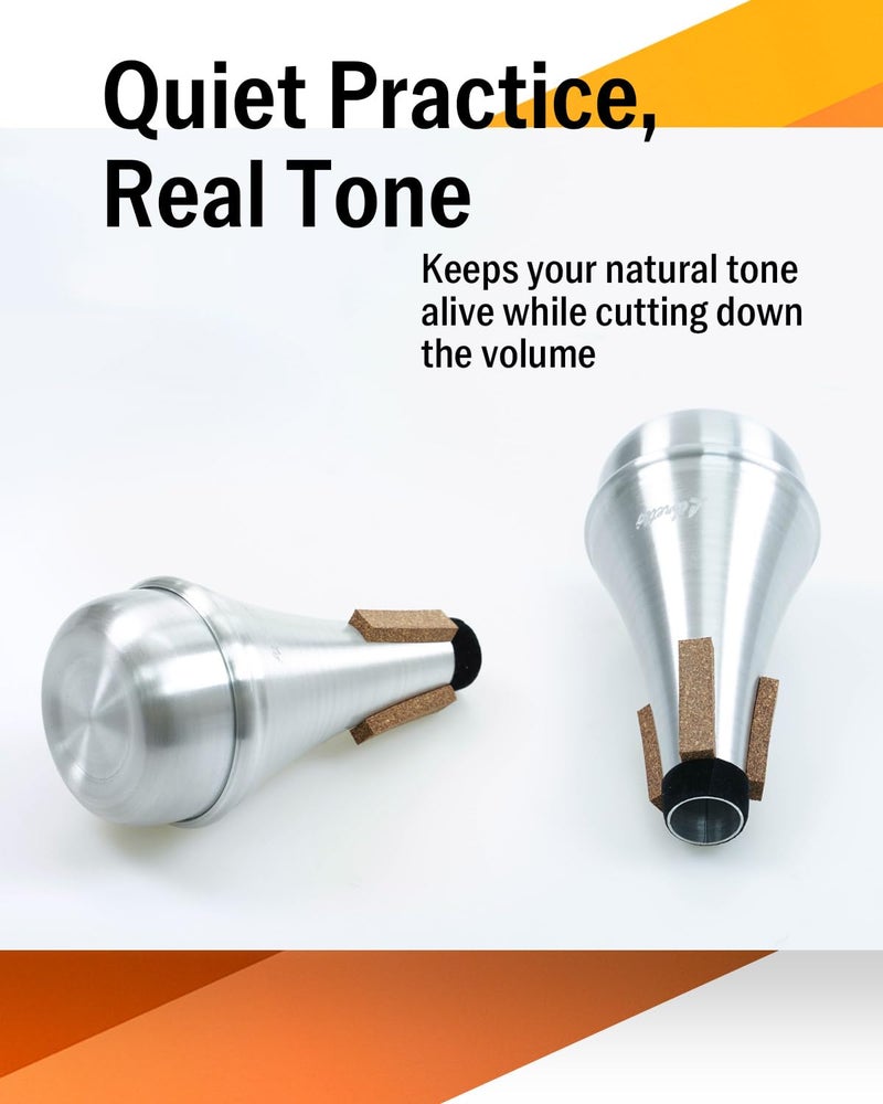 Libretto Trumpet Mute, Small Straight Practice Mute, All Aluminum - Image 3